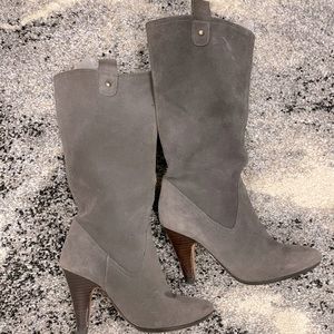 Pedder red gray suede boots size 5